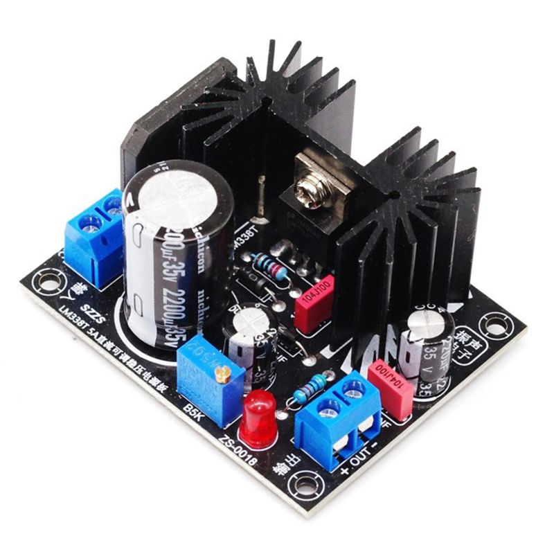 Diy Electronics Filament - ABNR 調整可能なリニア安定化電源ボード LM338 5A 出力フィラメント電圧調整 DIY