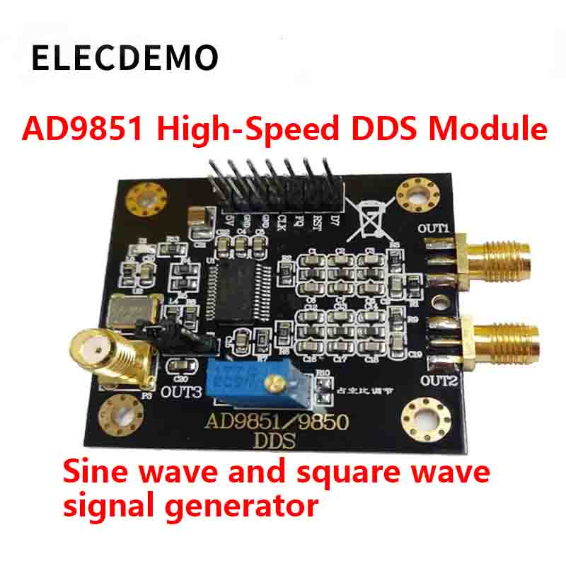 Diy Elektronik - AD9851 DDS機能信号発生器モジュール、高速正弦波・矩形波発生器、AD9850簡易版互換ボードDIY