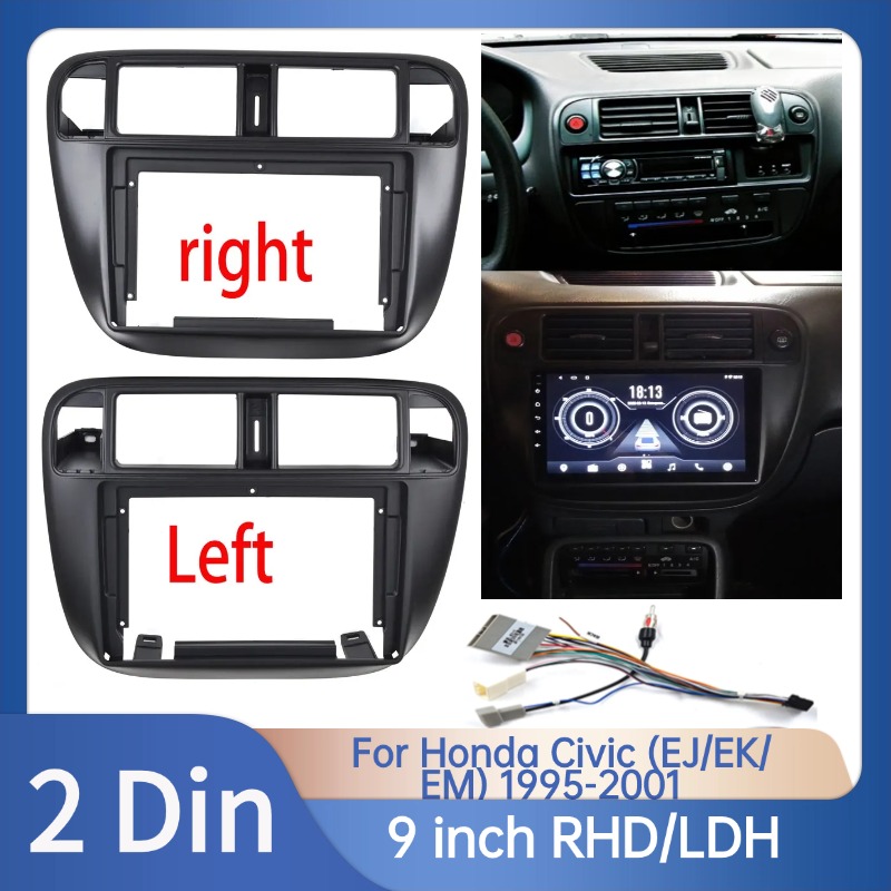 Diy Electronics Radio - 9インチ 2DIN カーラジオ フェイスプレート ダッシュトリムキット ホンダ