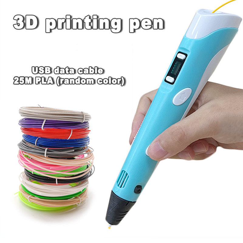 Diy Electronics Filament - 電子3D印刷ペンLEDディスプレイ付き25m plaフィラメント子供USB描画ツール描画おもちゃdiyクリスマス誕生日ギフト