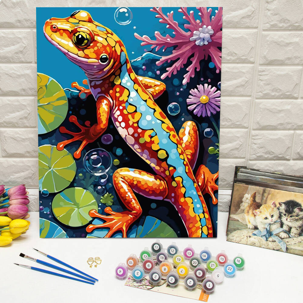 数字による油絵山の風景 DIY デジタル絵画家の木の風景写真 - Diy Elektronik のレビューと価格