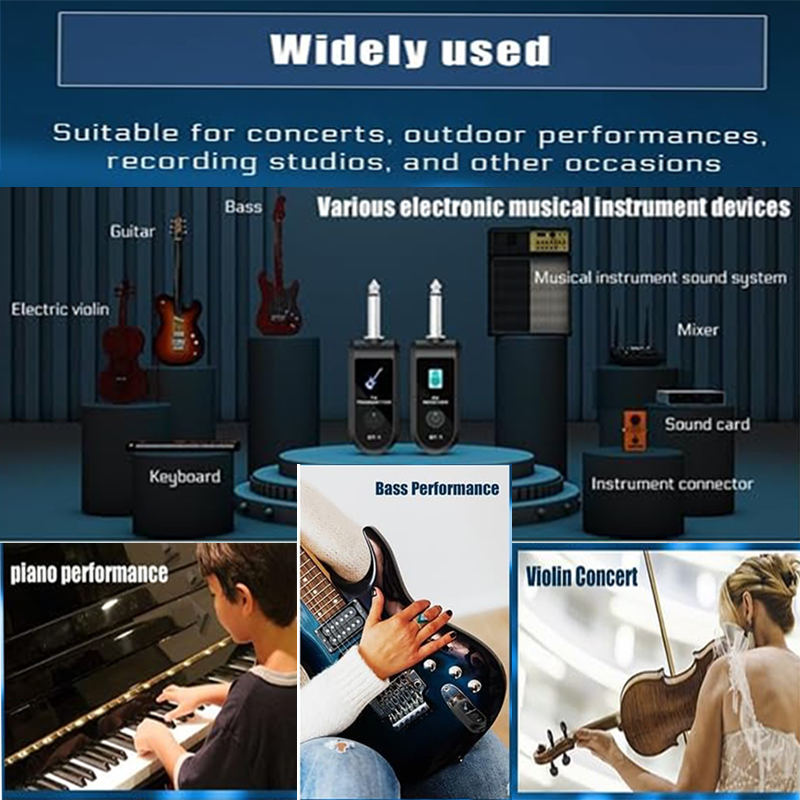 K-007 新型楽器用ワイヤレス送受信機、1対2の楽器用ピッ - Diy Electric Guitar Electronics のレビューと価格