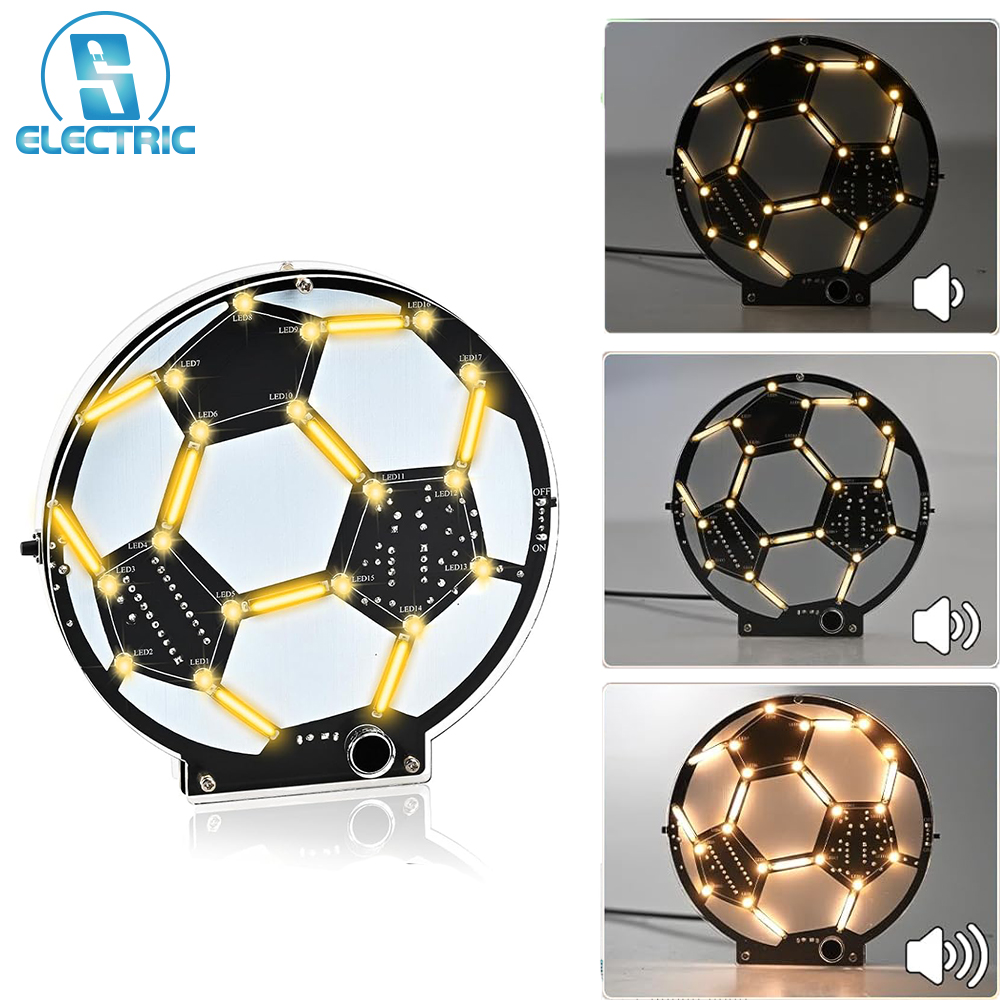 DIYサッカーボールLEDはんだ付けキット、音声起動フィラメ - Diy Electronics Filament のレビューと価格