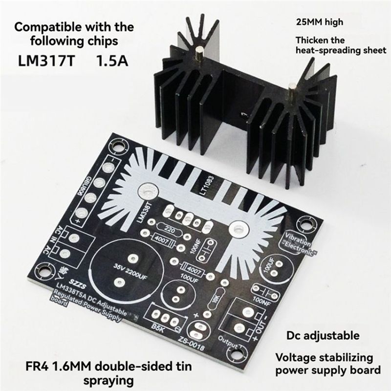 M52K-LM317調整可能なリニア安定化電源ボード 1.5 - Diy Electronics Filament のレビューと価格
