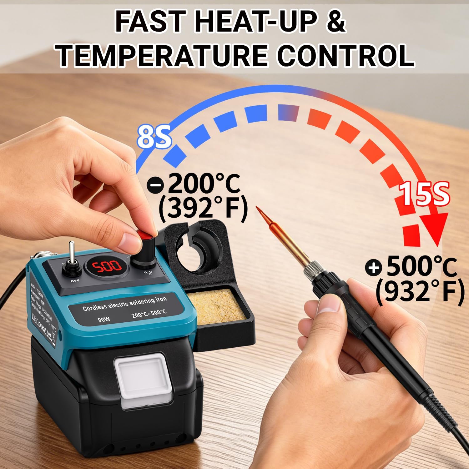 90W LED デジタルコードレスはんだごてキット マキタ  - Useful Diy Electronics のレビューと価格