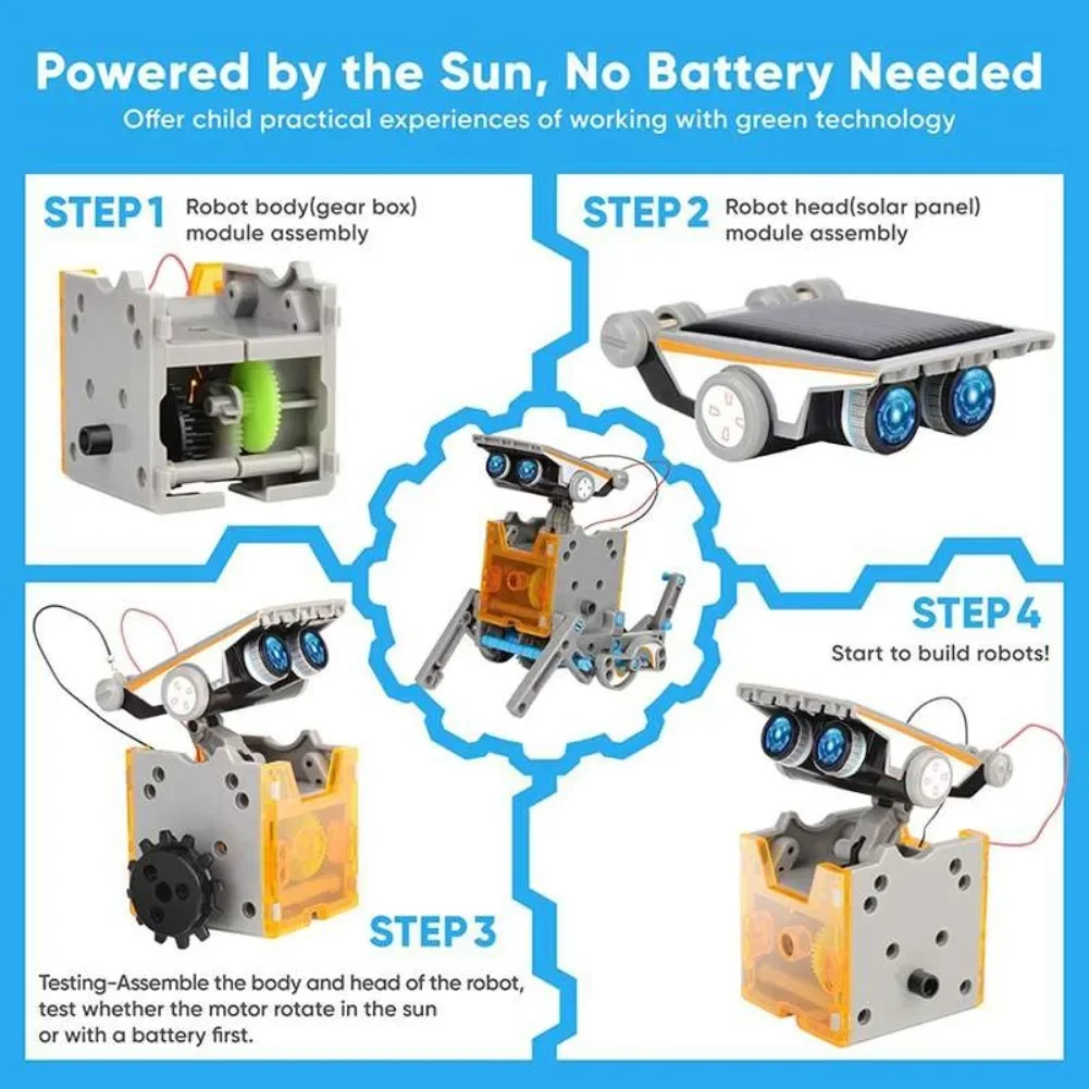 13 in 1 ソーラーロボット科学キット DIY ビルディ - Useful Diy Electronics のレビューと価格